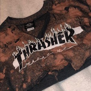 Thrasher crop top shirt CUSTOM **RARE AND UNIQUE**